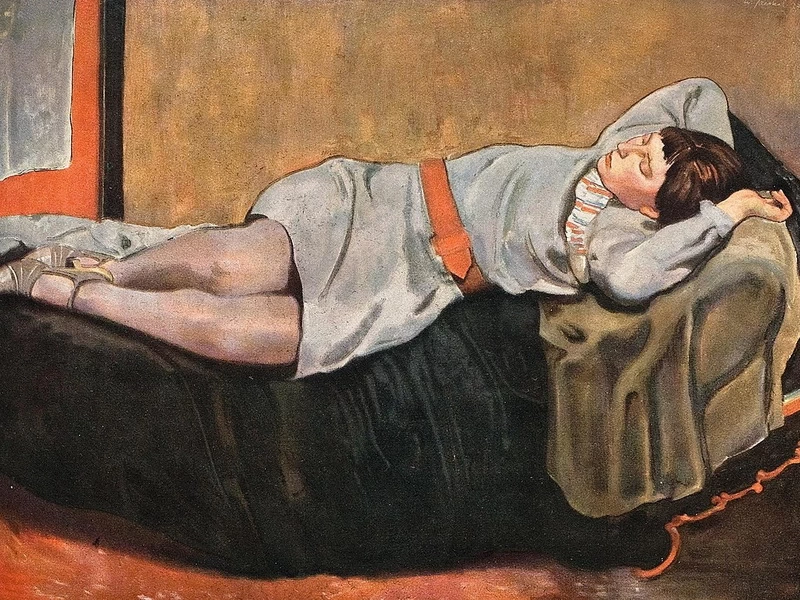 1888-Willy Jaeckel - Ragazza sdraiata